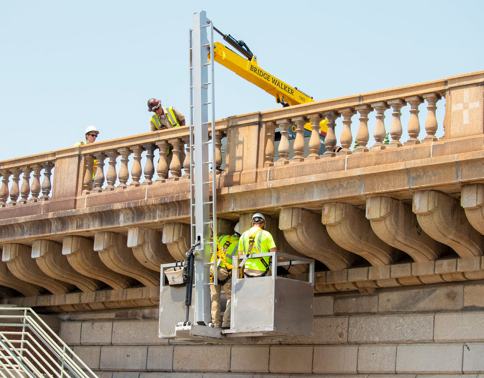 Seen in Havasu: Bridge Walker crane helps with lights effort